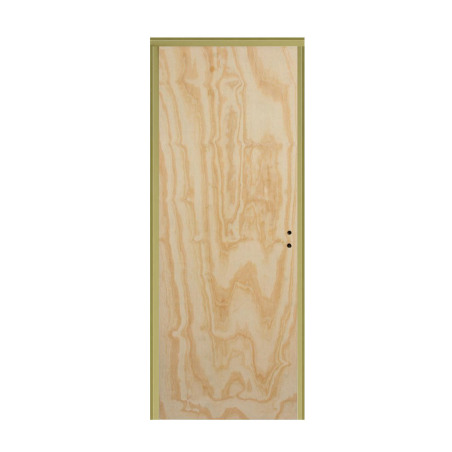 Puerta placa - Marco de chapa 20 - Pino - Izquierda - 80x10cm - Piamel