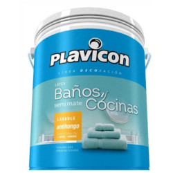 Plavicon-latex baño cocina antihongo blanco 4 litros