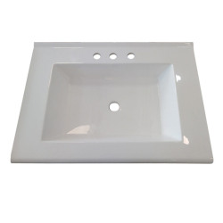Mesada Schneider Terra 40cm - Mármol sintético - 3 Agujero
