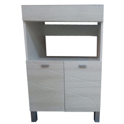 Vanitory Nilo Schneider - 2 puertas - Blanco/Rovere 60cm - Sin mesada