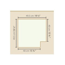 CULZONI-BORDE ESQUINERO RECTO 49.5X49.5 BCO