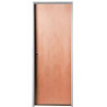 Puerta placa cedro - Marco Aluminio blanco 90x10 - Valentinuz (Derecha)