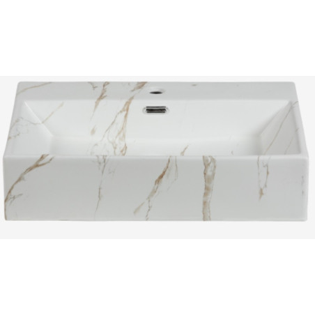 Bacha Kitchen West - Loza Pietra 60 carrara Mesada Loza Maral 60x42cm - 1 Agujero