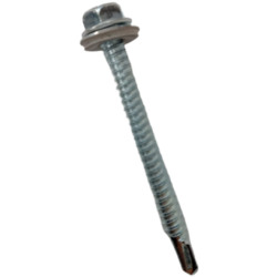 Tornillo autoperforante 14 x 2 1/2\'\' con arandela marca Tornillo Alvear