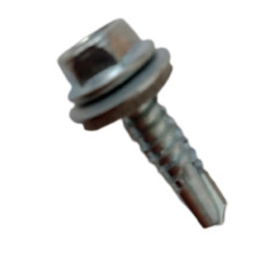 Tornillo autoperforante 14 x 1\'\' con arandela marca Tornillo Alvear