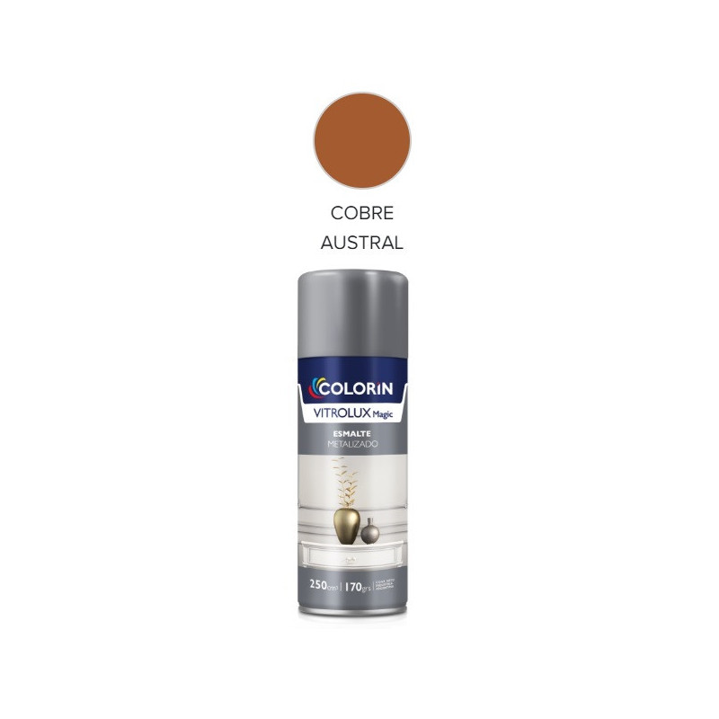Pintura en aerosol 170gr - Uso doméstico - Esmalte Metalizado Cobre Austral