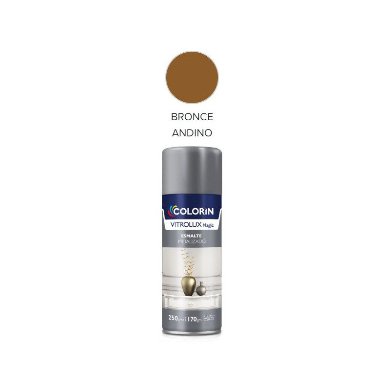 Pintura en aerosol 170gr - Uso doméstico - Esmalte Metalizado Bronce Andino