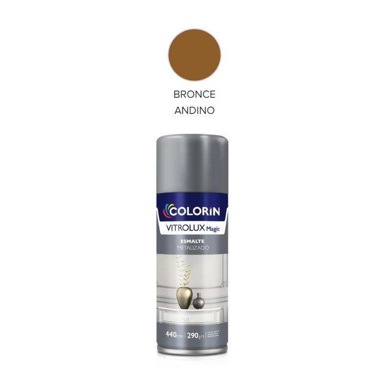 Pintura en aerosol 290gr - Uso doméstico - Esmalte Metalizado Bronce Andino