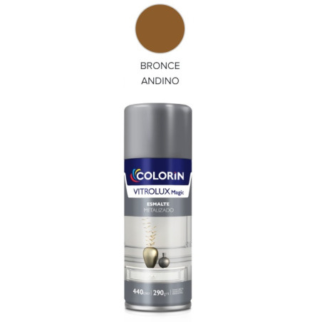 Pintura en aerosol 290gr - Uso doméstico - Esmalte Metalizado Bronce Andino