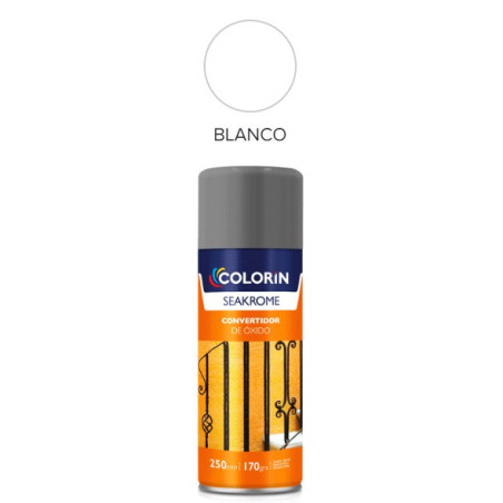 Pintura en aerosol 170gr - Uso domestico - Convertidor de óxido Blanco