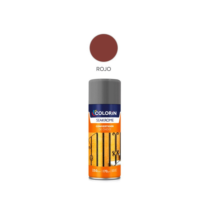 Pintura en aerosol 170gr - Uso domestico - Convertidor de óxido rojo