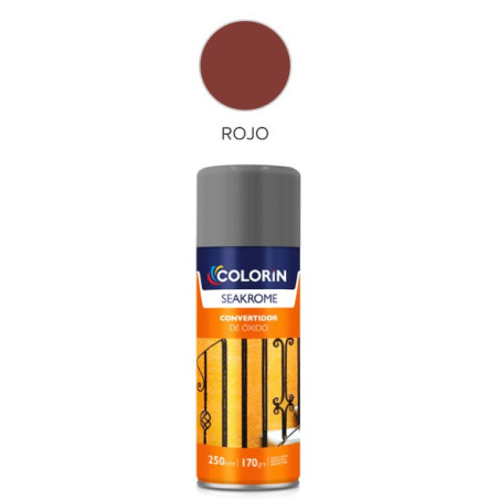 Pintura en aerosol 170gr - Uso domestico - Convertidor de óxido rojo