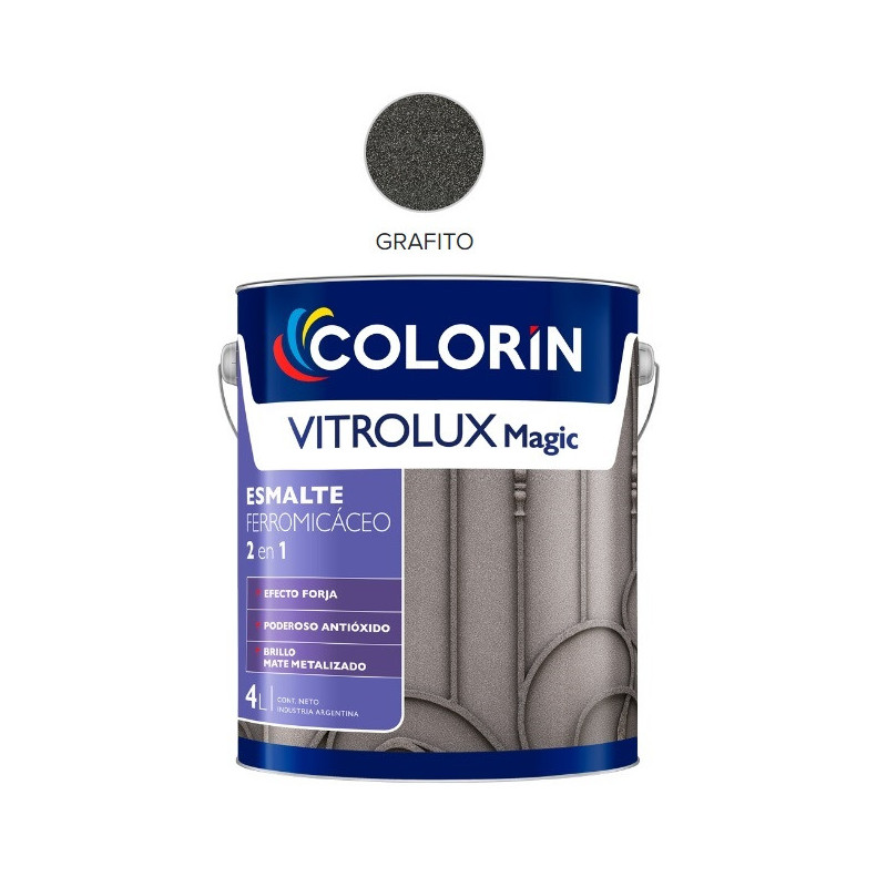 Colorin - Esmalte Ferromicáceo Grafito 2 en 1 x 4 Litros