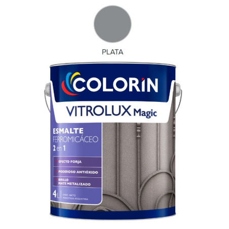 Colorin - Esmalte Ferromicáceo Plata 2 en 1 x 4 Litros