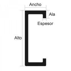 Perfil C galvanizado - 180x70x20x3.2mm - Barra de 12m