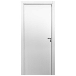 Puerta placa Oblak simple contacto Tekstura - Lisa blanca - Marco madera (Izquierda) 70x15cm