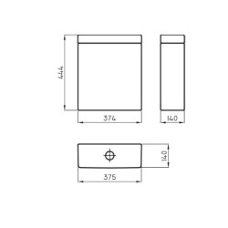 Ferrum fontana deposito de apoyo blanco dual DOW4F