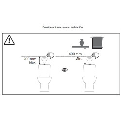 Mecanismo electrónico (sin contacto) de doble descarga Touchless