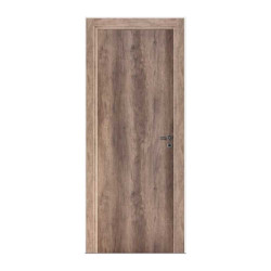 Puerta placa Oblak simple contacto Tekstura - Lisa nogal - Marco madera (Izquierda) 80x15cm