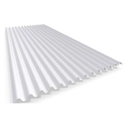 Chapa sinusoidal traslúcida polipropileno blanca 0.7mm x 13.00m