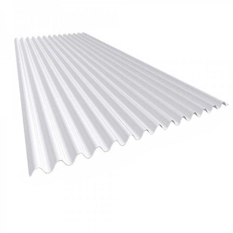 Chapa sinusoidal traslúcida polipropileno blanca 1.1mm x 12.00m