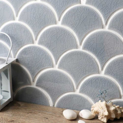 Fika Fishscale Crackle Light Grey 29x27.4cm - X unidad