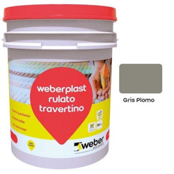 Weber Plast rulato travertino mediano 30Kg - Gris plomo