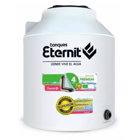 Tanque polietileno Eternit premium cuatricapa 600 Lt Blanco