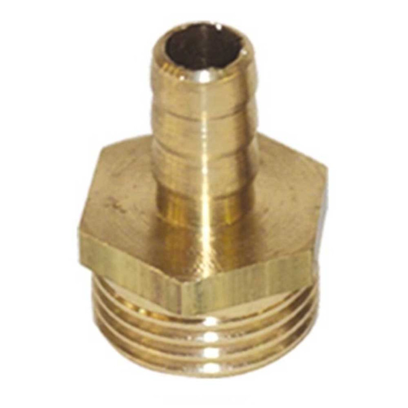 Toma goma macho bronce 1/2" para manguera gas