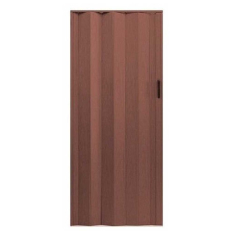 FG - Puerta plegadiza PVC con traba - ciega - cedro 180x200