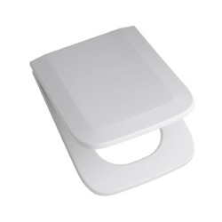 Asiento inodoro Trento blanco HDF herraje PVC Ferrum TEX