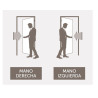 Puerta placa cedro - Marco de aluminio blanco 60x15 - Valentinuz (Derecha)