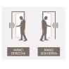 Puerta placa Oblak simple contacto Tekstura - Lisa blanca - Marco madera (Derecha) 70x15cm