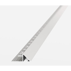 Guardacanto prisma aluminio cromo mate 10mmx2.50m - 2853
