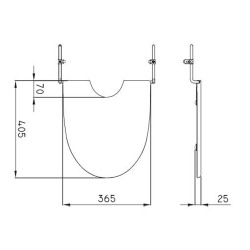 Tapa Bidet Marina blanco - 1 Agujero - Laqueado Ferrum THB1M