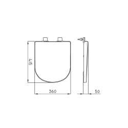 Asiento inodoro Bari colgar MDF Herraje PVC Ferrum TKMP