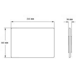 Tapa tecla Ideal para deposito dual empotrar melodía suma 2 negro mate