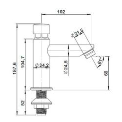 Grifería Vasser Promatic automatica para lavatorio