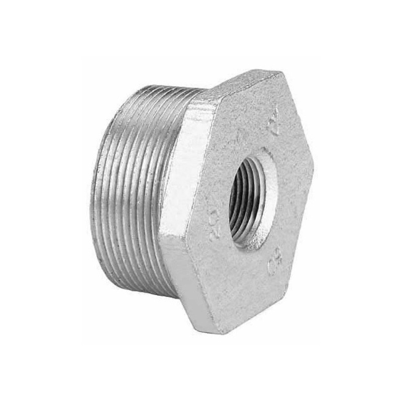 Buje reducción hierro galvanizado 1" x 3/4"