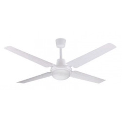 Ventilador de Techo 48" con 4 palas de metal blanco con luz