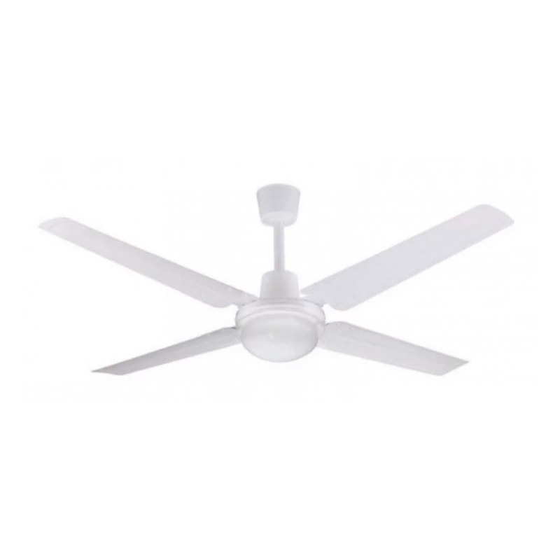 Ventilador de Techo 48" con 4 palas de metal blanco con luz