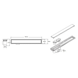 Desagüe lineal 450mm clasico Atrim