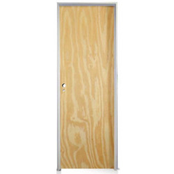 Puerta placa pino - Marco de aluminio blanco 90x10 - Valentinuz (Derecha)