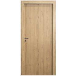 Puerta placa Oblak simple contacto Tekstura lista roble natural - Marco madera 80x10-220 (Derecha)