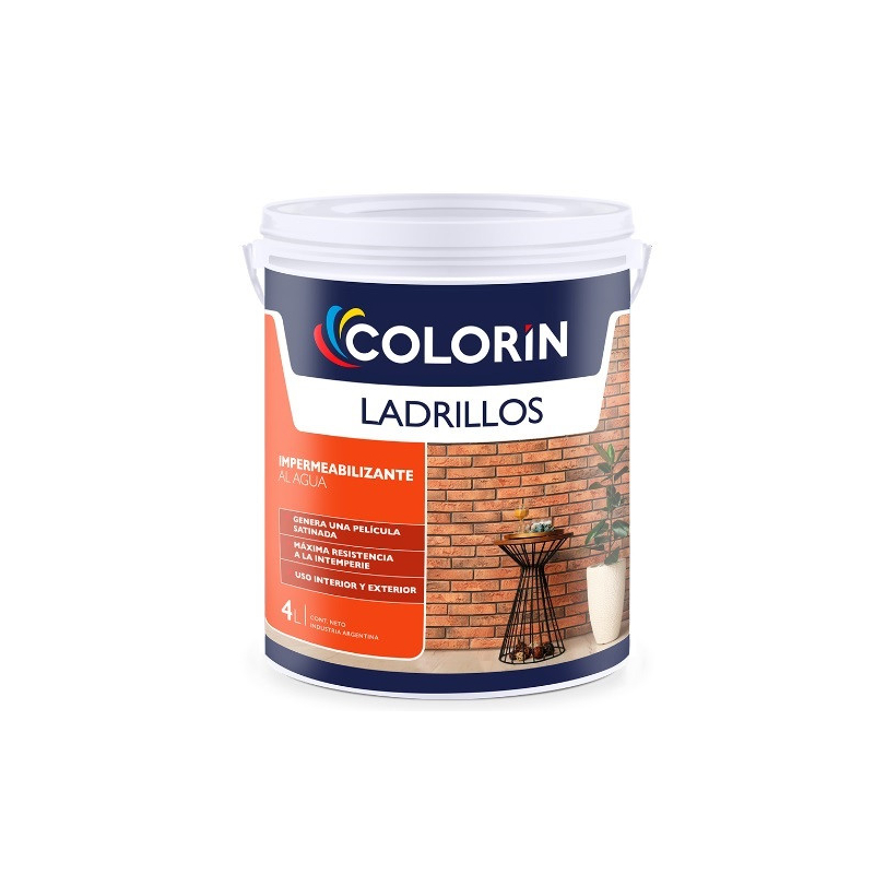 Colorin - Impermeabilizante al agua transparente para ladrillo 4 litros