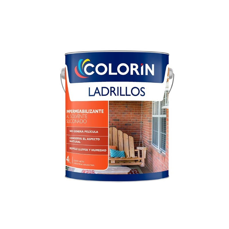 Colorin - Impermeabilizante al solvente siliconado transparente para ladrillo 4 litros