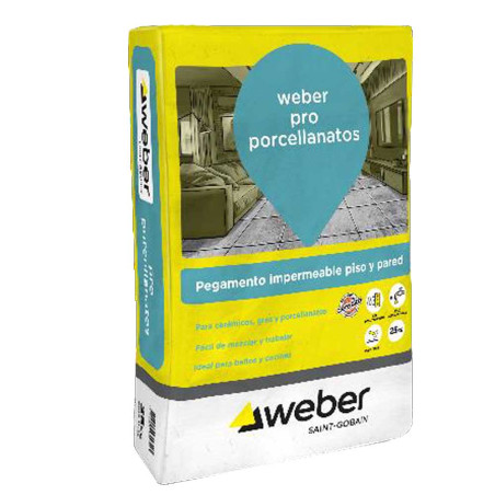 Weber pegamento PRO porcelanato x25kg