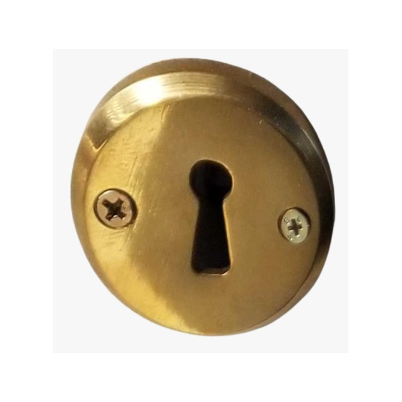 Boca llave común redonda bronce pulido 48mm x unidad