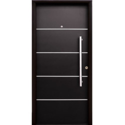 Nexo galvanizada puerta inyectada 5 tableros horizontal - Detalles en acero inoxidable (Izquierda) 80cm - G090