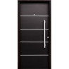 Nexo galvanizada puerta inyectada 5 tableros horizontal - Detalles en acero inoxidable (Izquierda) 80cm - G090